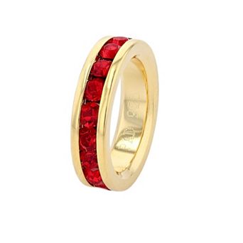 Traditions Jewelry Company 18k Gold Over Silver Birthstone Crystal Eternity Charm