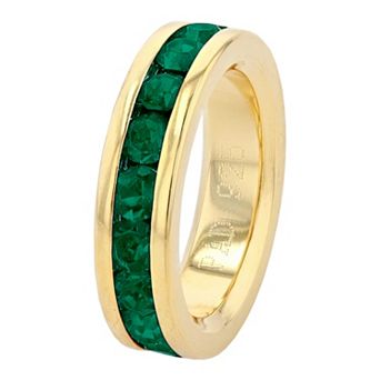 Traditions Jewelry Company 18k Gold Over Silver Birthstone Crystal Eternity Charm