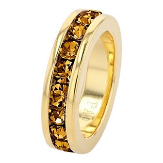 Traditions Jewelry Company 18k Gold Over Silver Birthstone Crystal Eternity Charm