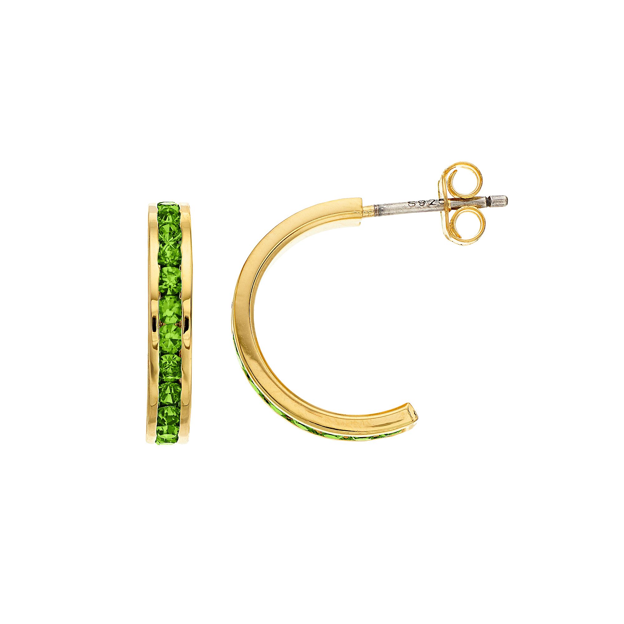 Traditions Jewelry Company 18k Gold Over Silver Crystal Birthstone Earrings
