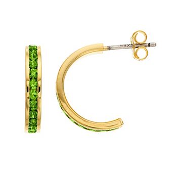 Traditions Jewelry Company 18k Gold Over Silver Crystal Birthstone Earrings