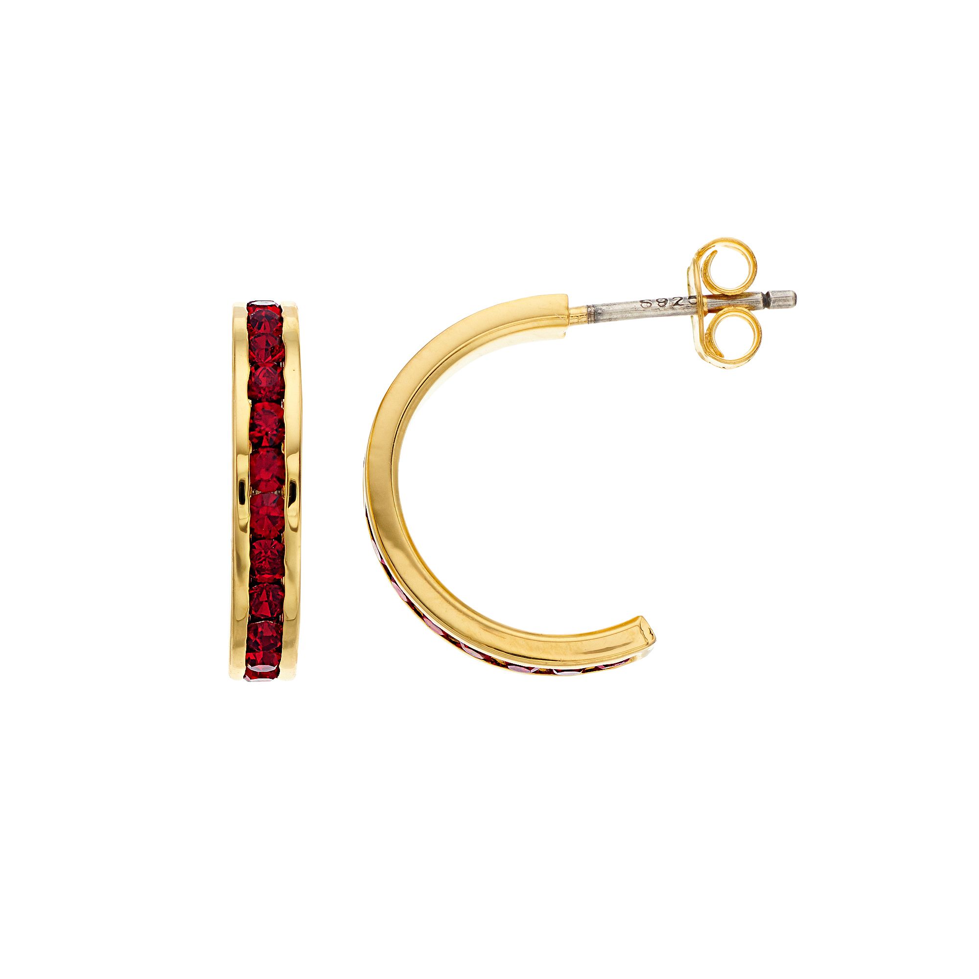 Traditions Jewelry Company 18k Gold Over Silver Crystal Birthstone Earrings