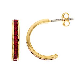 Traditions Jewelry Company 18k Gold Over Silver Crystal Birthstone Earrings