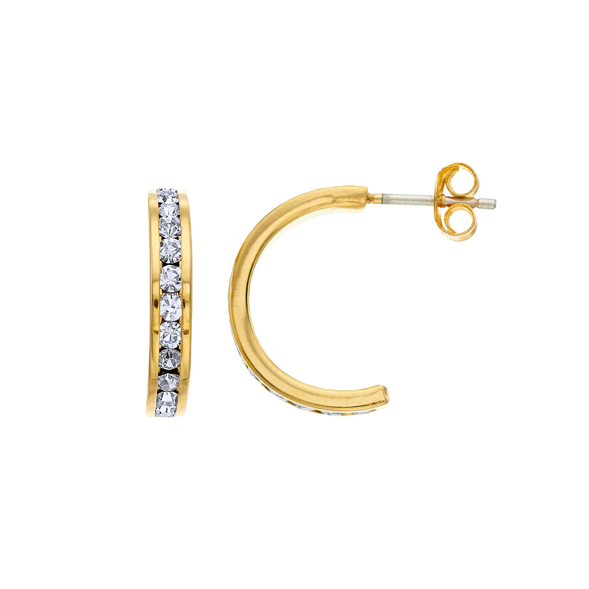 Traditions Jewelry Company 18k Gold Over Silver Crystal Birthstone Earrings