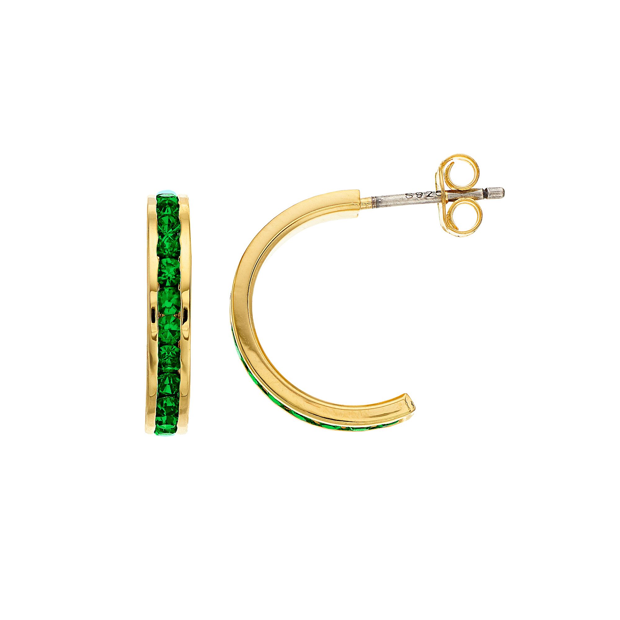 Traditions Jewelry Company 18k Gold Over Silver Crystal Birthstone Earrings
