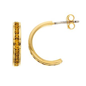 Traditions Jewelry Company 18k Gold Over Silver Crystal Birthstone Earrings