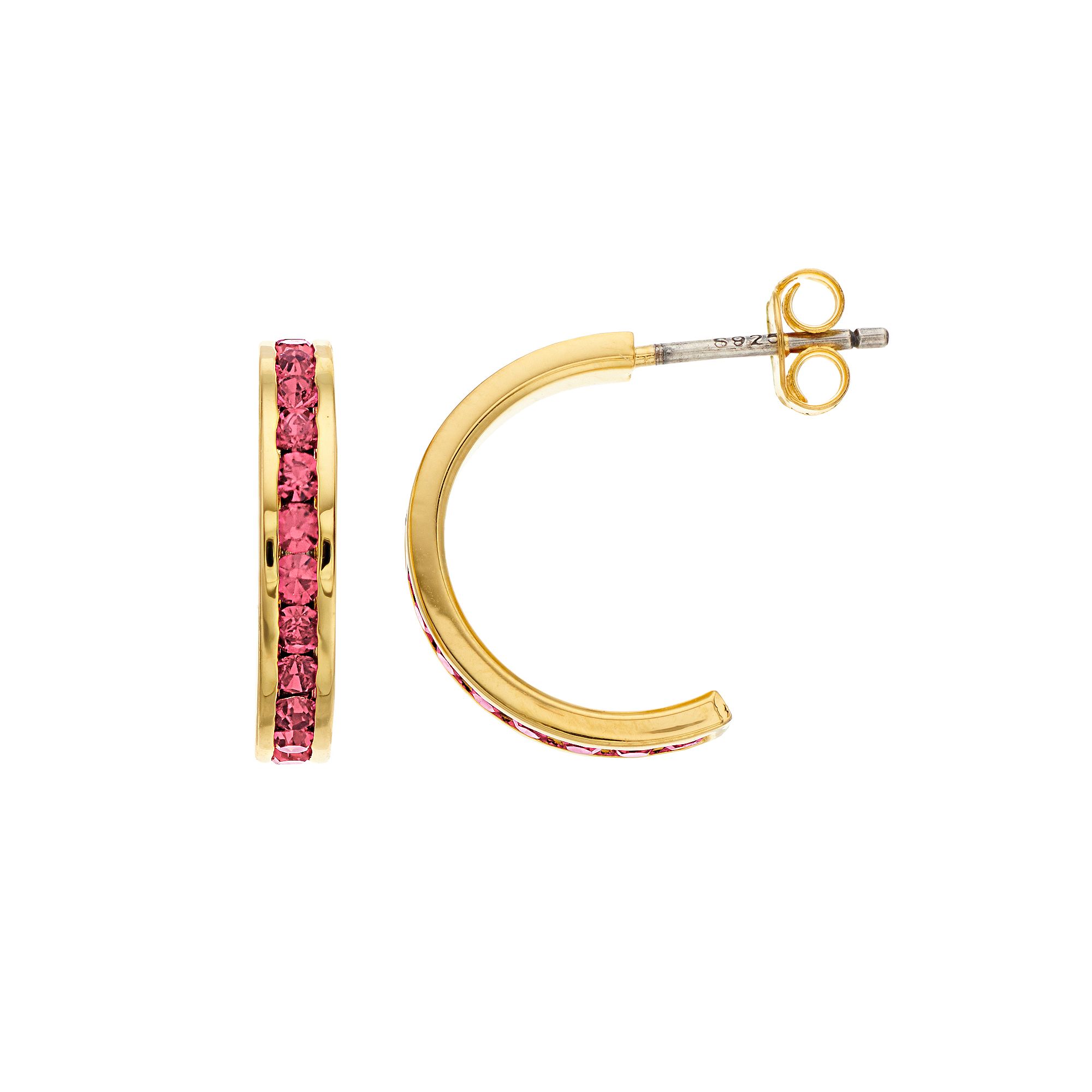 Traditions Jewelry Company 18k Gold Over Silver Crystal Birthstone Earrings