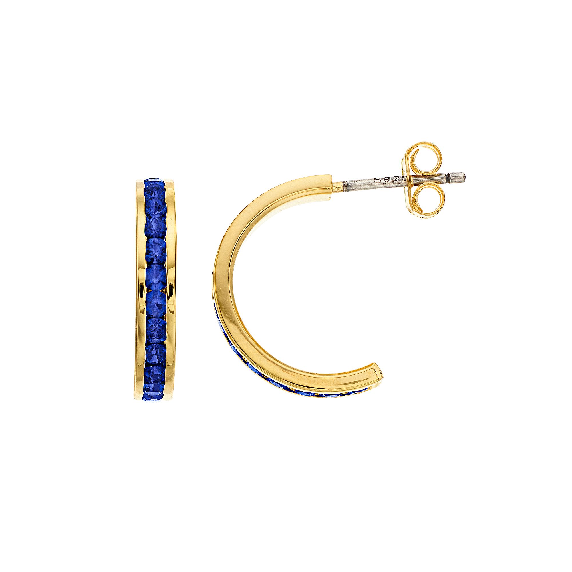 Traditions Jewelry Company 18k Gold Over Silver Crystal Birthstone Earrings