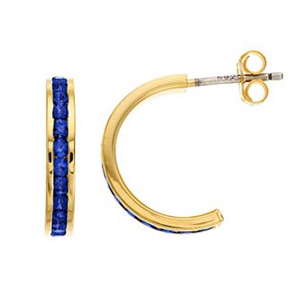 Traditions Jewelry Company 18k Gold Over Silver Crystal Birthstone Earrings