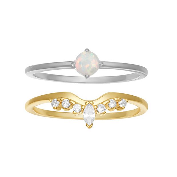 Primrose cubic zirconia 18k deals gold over sterling silver