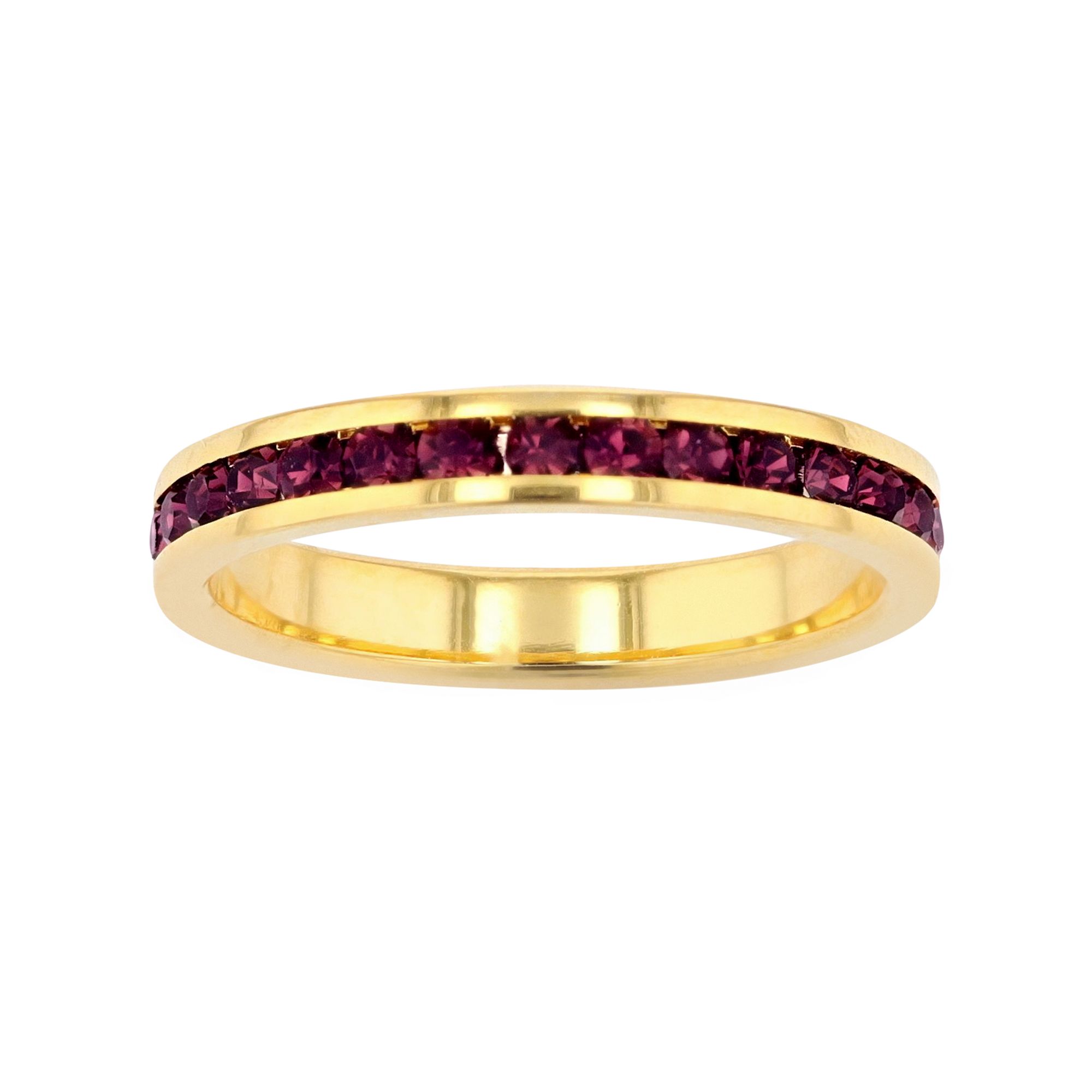 Traditions Jewelry Company 18k Gold Over Silver Birthstone Crystal Eternity
