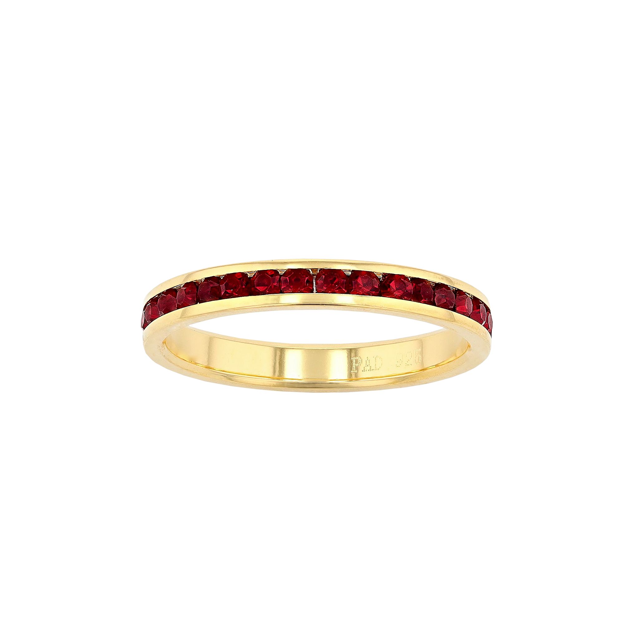 Traditions Jewelry Company 18k Gold Over Silver Birthstone Crystal Eternity