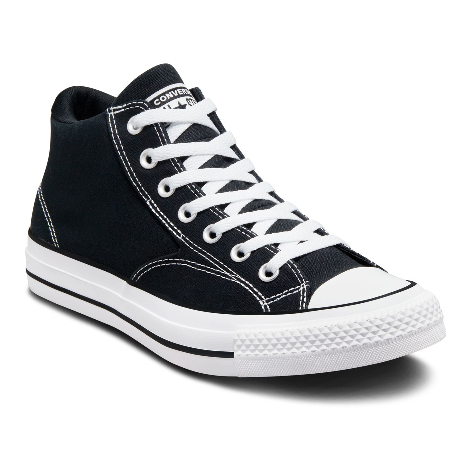 mens black and white high tops