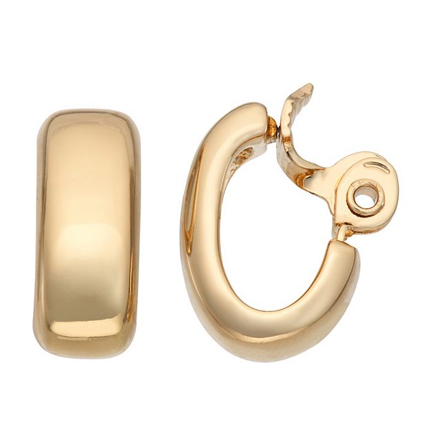 Napier gold shop hoop earrings