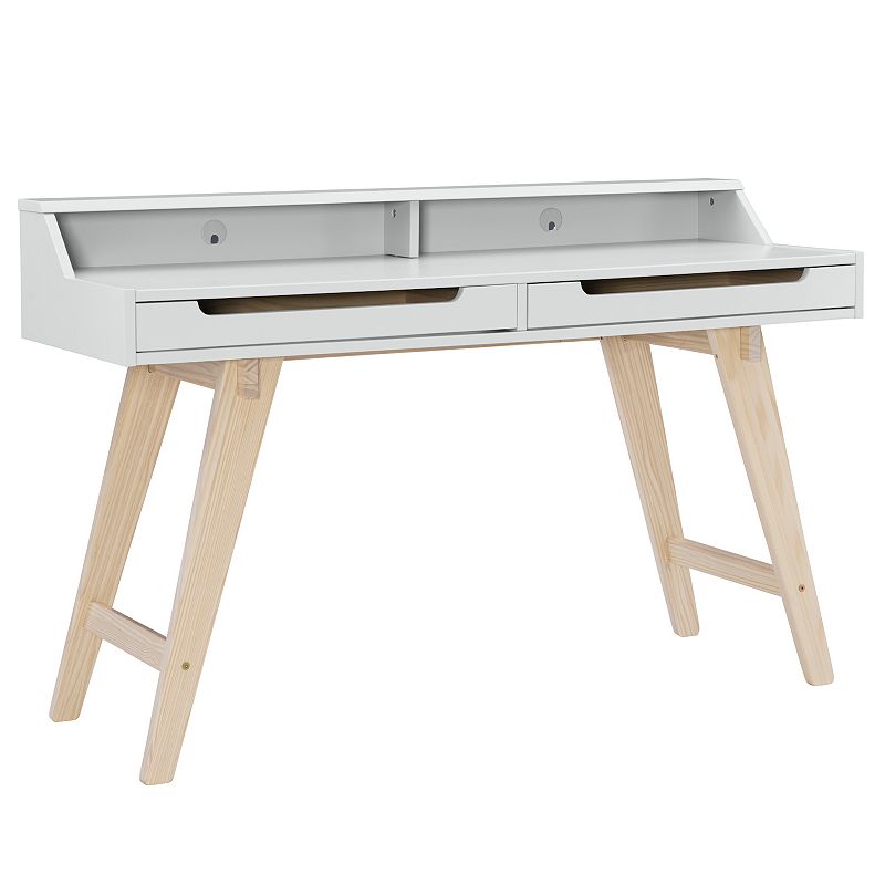 Linon Shivley 2-Drawer Desk, White