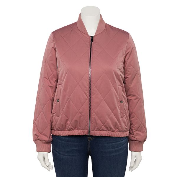 Women's Nine West Quilted Bomber Jacket