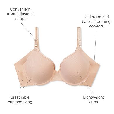 Warners No Side Effects® Underarm and Back-Smoothing Underwire Lightly Lined T-Shirt Bra RA3081A
