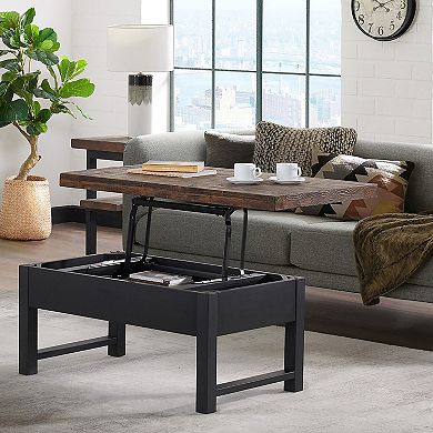 Alaterre Furniture Pomona Lift Top Coffee Table, Console Table, & End Table 4-piece Set
