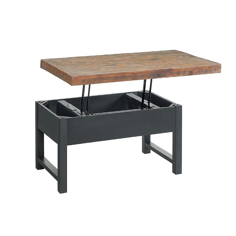 Alaterre Furniture Pomona Lift Top Coffee Table, Black