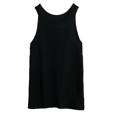 Women's Nine West High-Neck Cutaway Sweater Tank