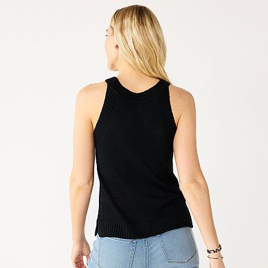 Women's Nine West High-Neck Cutaway Sweater Tank