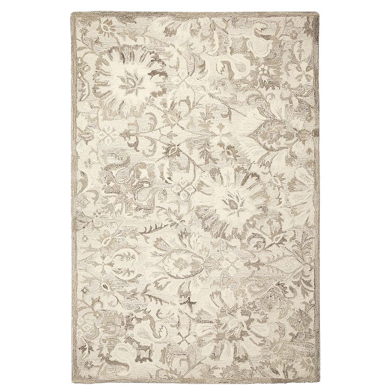 Liora Manne Hana Flora Rug, Beig/Green, 2X7.5 Ft