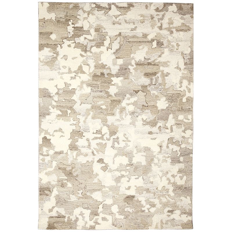 Liora Manne Hana Abstract Rug, Beig/Green, 8X11.5 Ft