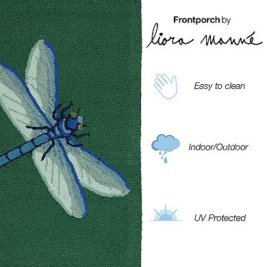 Liora Manne Frontporch Garden Dragonfly Indoor Outdoor Rug