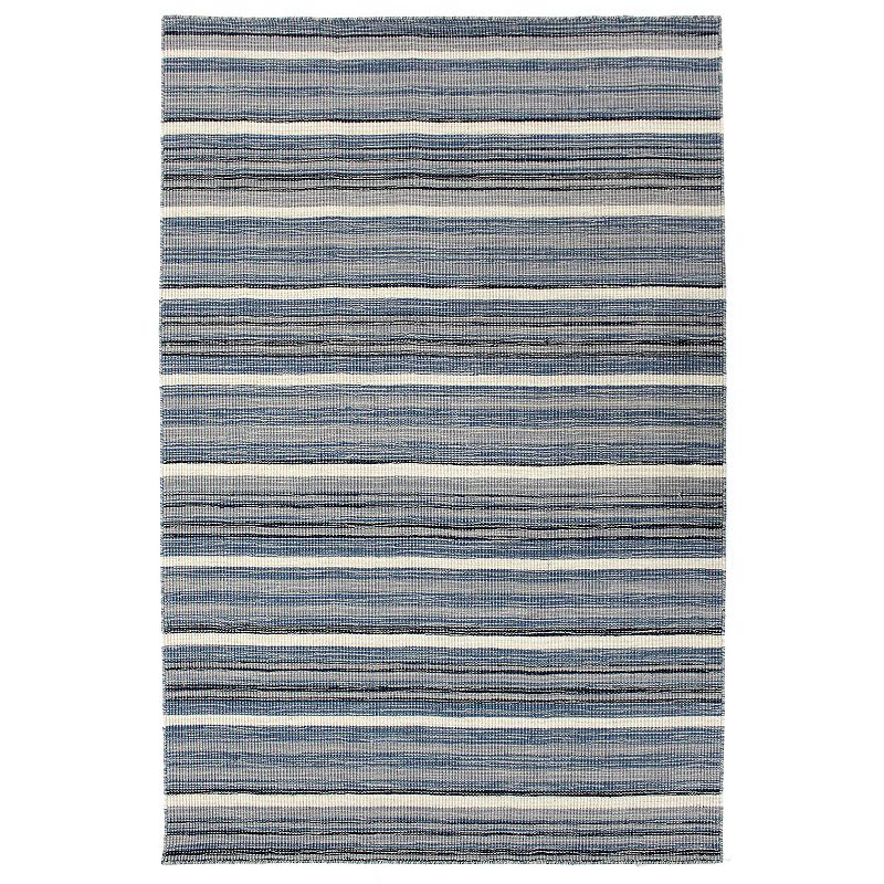 Liora Manne Aruba Faded Stripe Rug, Blue, 8X11.5 Ft