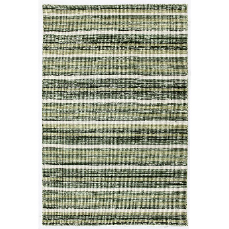 Liora Manne Aruba Faded Stripe Rug, Green, 8X11.5 Ft