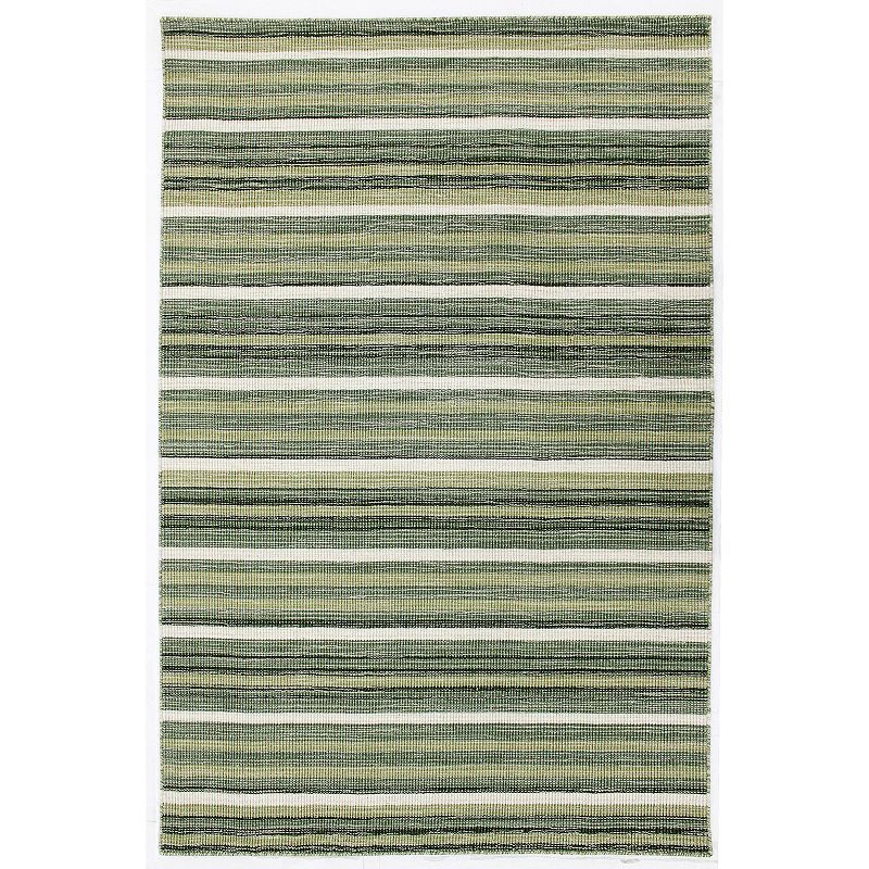 Liora Manne Aruba Faded Stripe Rug, Green, 8X11.5 Ft