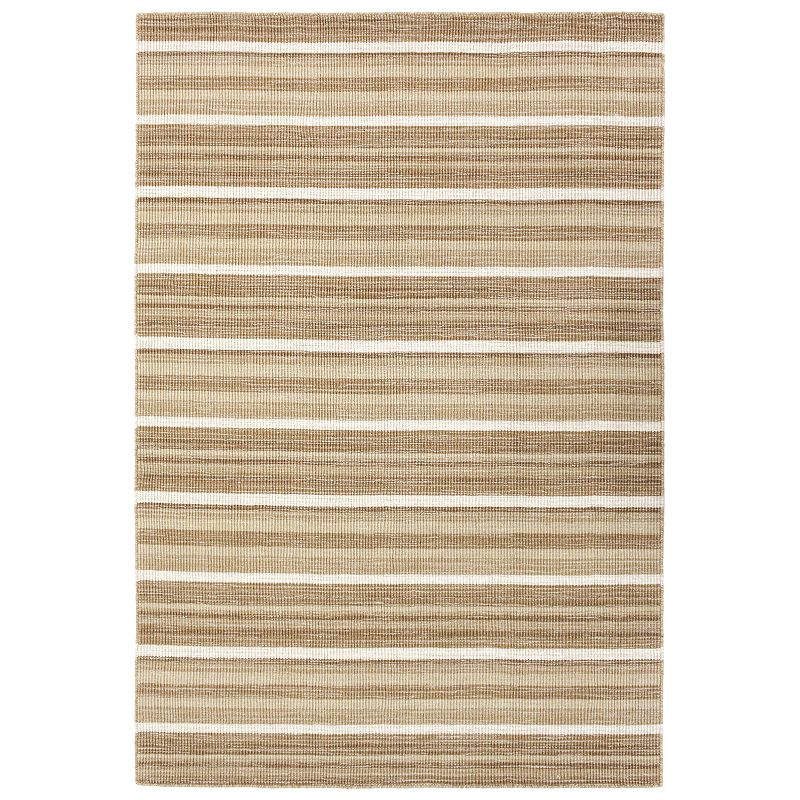 Liora Manne Aruba Faded Stripe Rug, Beig/Green, 8X11.5 Ft