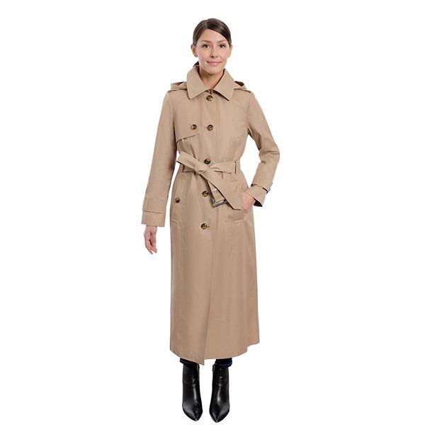 Women's London Fog Maxi Trench Coat