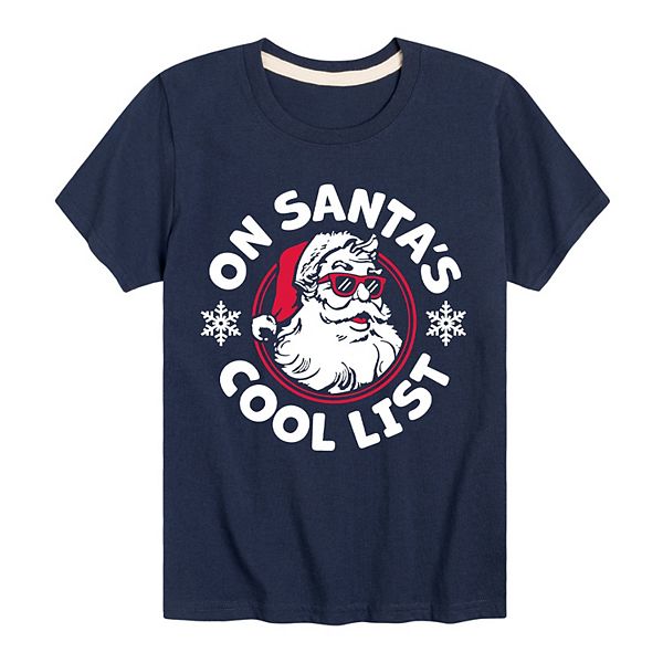 Boys 8-20 Christmas On Santas Cool List Graphic Tee