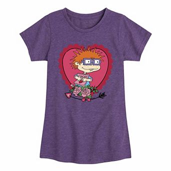 Girls 7-16 Rugrats Chuckie Valentine's Graphic Tee
