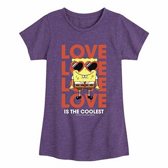 Girls 7-16 Spongebob SquarePants Love Is T's Coolest Graphic Tee
