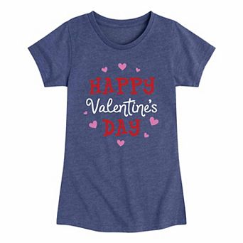 Girls 7-16 Happy Valentines Day Graphic Tee