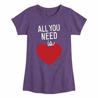 Girls 7-16 All You Need Is Love Graphic Tee