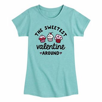 Girls 7-16 Sweetest Valentine Around Graphic Tee