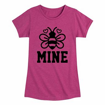 Girls 7-16 Valentines Day Bee Mine Graphic Tee