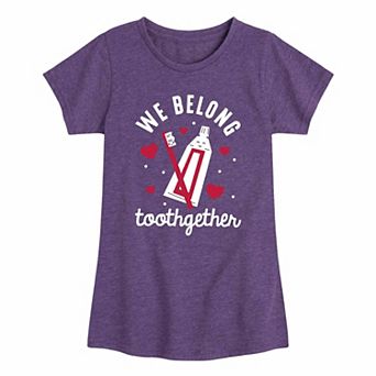 Girls 7-16 We Belong Toothgether Hearts Graphic Tee