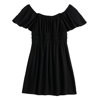 Juniors' Rewind Flutter Sleeve Dress