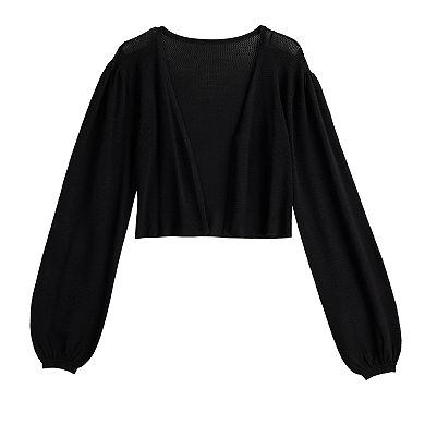 Women's Nine West Balloon Sleeve Open Front Cardigan