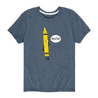 Boys 8-20 Yellow Crayon Graphic Tee