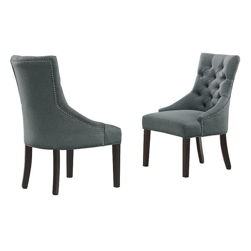 Alaterre Furniture Haeys Tufted Upholstered Chair 2-Piece Set, Grey