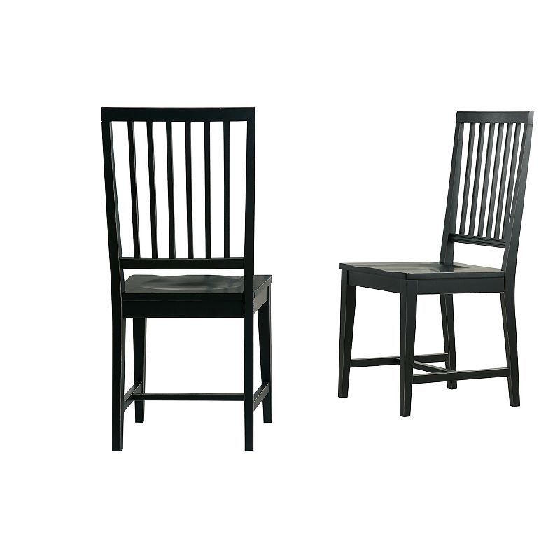 Alaterre Furniture Vienna Wood Dining Chair 2-Piece Set, Black