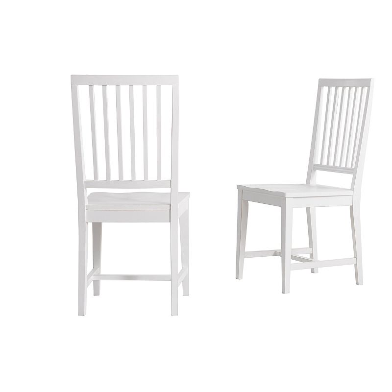 Alaterre Furniture Vienna Wood Dining Chair 2-Piece Set, White