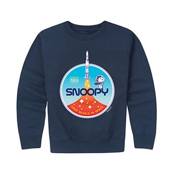 Boys 8-20 Peanuts Rocket Launch Crew Fleece Sweatshirt