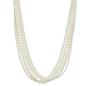 Napier Multirow Simulated Pearl Necklace