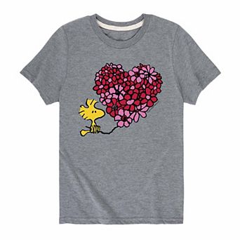 Boys 8-20 Peanuts Floral Heart Graphic Tee